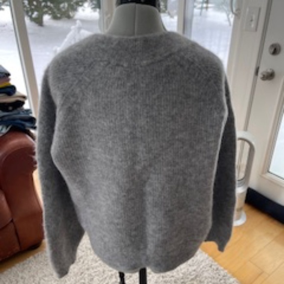 Sezane Grey Alpaca V-Neck Sweater - Cody - XL - Picture 3 of 3